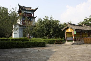 Geleneksel Japon tapınağı manzarası, Japonya