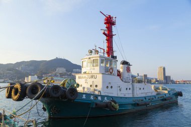 Gündüz vakti Japonya 'da liman detayları 