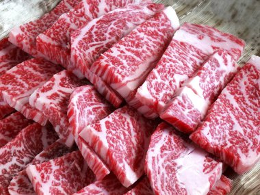 wagyu sığır eti yakın görünüm 