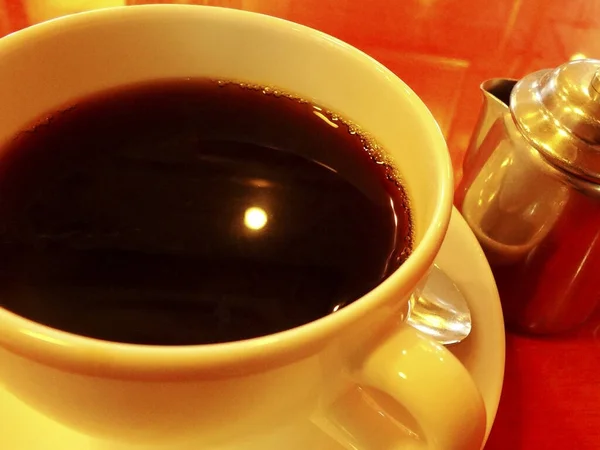 Xícara Café Com Café Quente — Fotografia de Stock