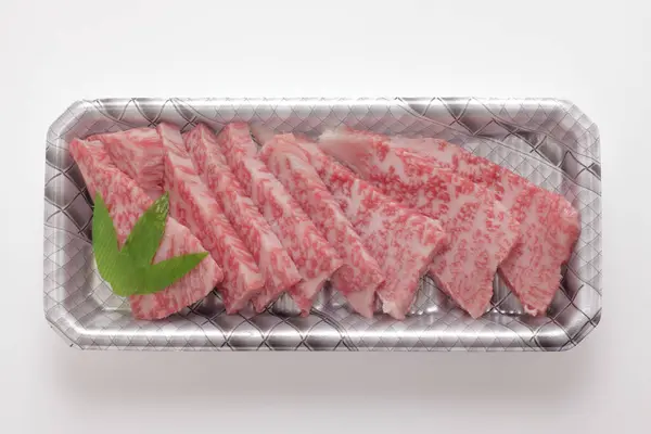 Carne Vacuno Japonesa Cruda Carne Sendai Fondo —  Fotos de Stock