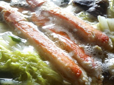 Lezzetli Asya yemeklerinin yakın görüntüsü