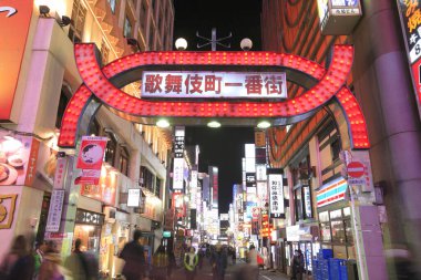 işlek şehir sokakları görünümü, şehir konsepti geçmişi, Tokyo, Japonya 