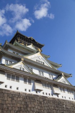 Güzel Osaka Kalesi Osaka City, Japonya. 