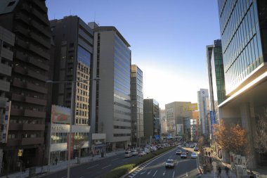 Modern şehir arkaplanı, şehir manzarası