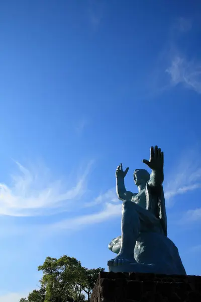 Stock image The Peace Statue in the Nagasaki Peace Park commemorates the atomic bombing of the city on August 9, 1945 during World War II