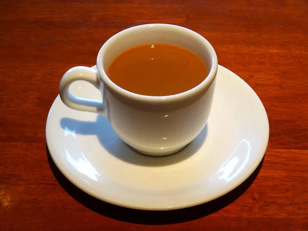 Xícara Chá Mesa — Fotografia de Stock