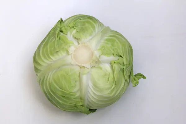 Fresh Cabbage White Background — Stock Photo, Image