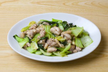 Çukulatalı kızarmış domuz eti, soya sosu, Asya yemeği.