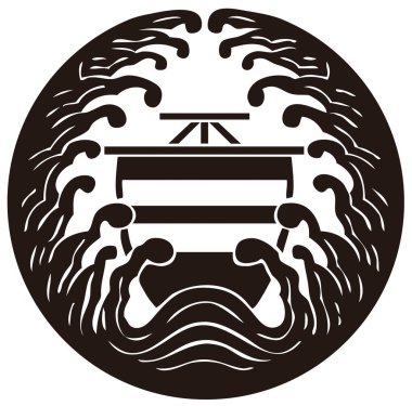 Geleneksel Japon aile arması illüstrasyonu