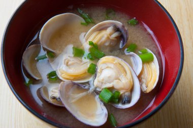 Lezzetli midye çorbası manzarası