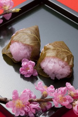 Sakuramochi - Japon tatlı pirinç keki 