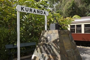 view of Kuranda railway station, Australia  clipart