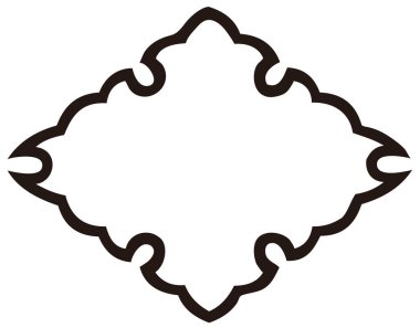 Geleneksel Japon aile arması illüstrasyonu