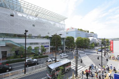 view of the traffic in the city