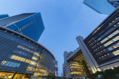 Osaka şehrindeki modern binalar, Japonya