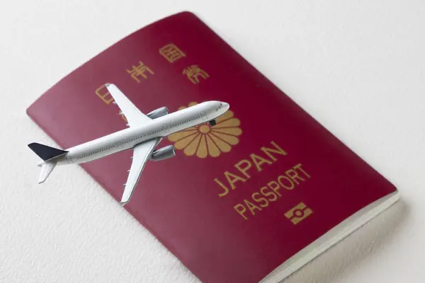 Japoński Paszport Samolot — Zdjęcie stockowe