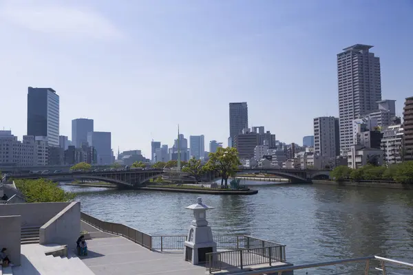 Paisagem Urbana Com Rio Tokyo Japão — Fotografia de Stock