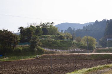 Kyoto 'daki Japon kırsal bölgesi.