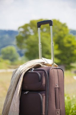 Bavul yolda. Turizm ve seyahat.