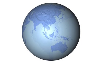 Beyaz arkaplanda dünya