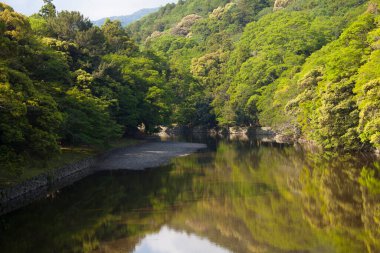 Dağlardaki nehir manzarası