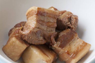Kızarmış domuz eti fotoğrafı. 