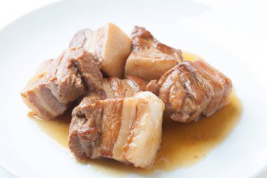 Kızarmış domuz eti fotoğrafı. 