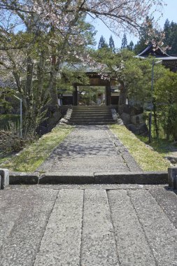 Japonya 'daki antik tapınağa giden taş adımlar..  