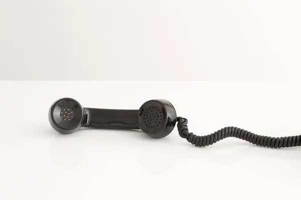 Ricevitore Telefonico Isolato Sfondo Bianco Alta Risoluzione — Foto Stock