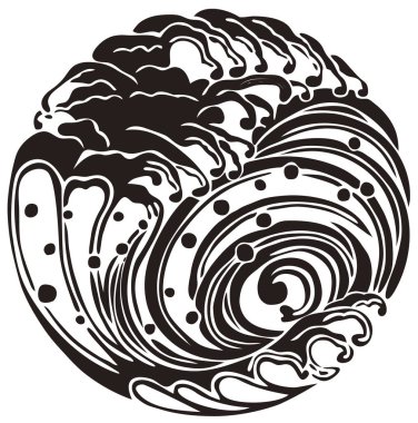 Geleneksel Japon aile arması illüstrasyonu