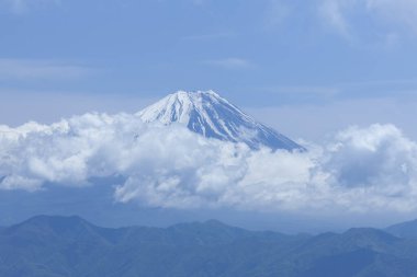 Japonya 'daki güzel Fuji dağı. Doğa, seyahat kavramı