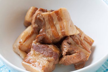 Kızarmış domuz eti fotoğrafı. 