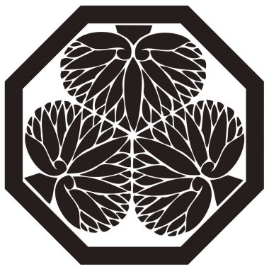 Geleneksel Japon aile arması illüstrasyonu