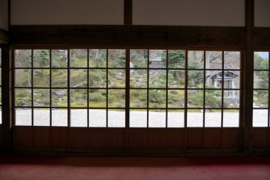 interior view of empty traditional japanese house 