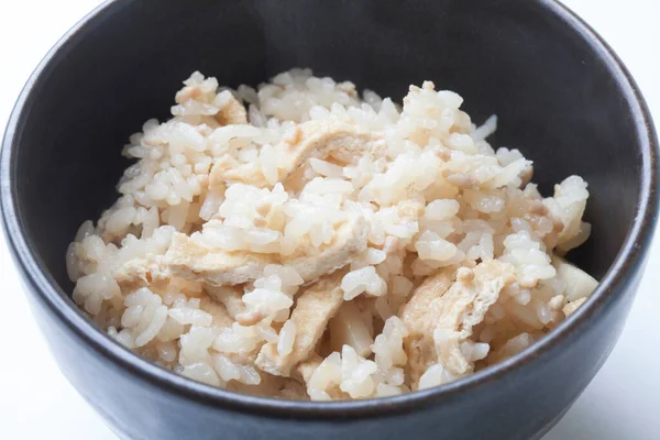 Japanische Küche Gekochter Reis Mit Schweinefleisch — Stockfoto