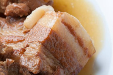 Kızarmış domuz eti fotoğrafı. 