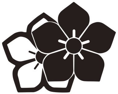 Geleneksel Japon aile arması illüstrasyonu