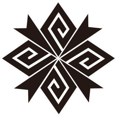 Geleneksel Japon aile arması illüstrasyonu