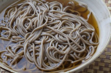 Lezzetli karabuğday sobası manzarasını kapat.