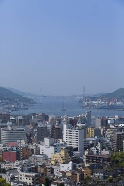 Japonya 'nın Osaka şehrindeki deniz manzarası