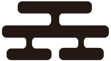 Geleneksel Japon aile arması illüstrasyonu