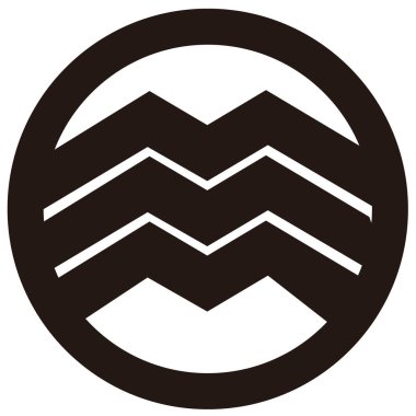 Geleneksel Japon aile arması illüstrasyonu