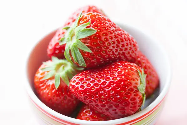 Rote Erdbeeren Aus Nächster Nähe Frische Erdbeeren — Stockfoto