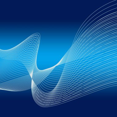 Beyaz dalgalı mavi arkaplan