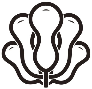 Geleneksel Japon aile arması logosu altın rengi gösteriyor