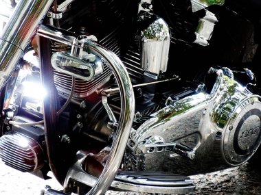 yakın - motosiklet farının görüntüsü