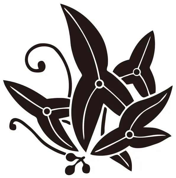 Traditionell Japansk Familj Krön Logotyp Illustration Gyllene Färg — Stockfoto