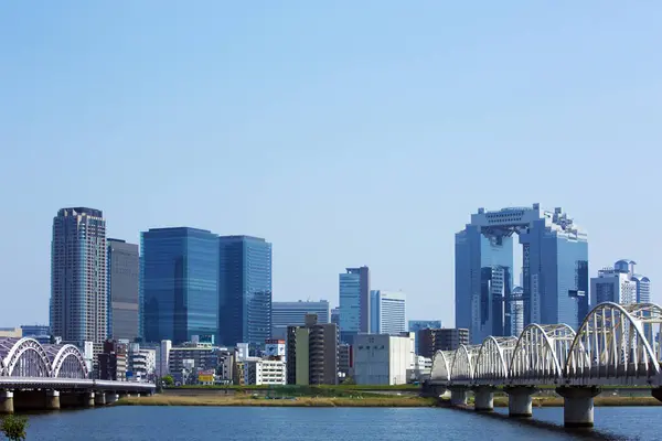 Arquitetura Moderna Cidade Osaka Japão Vista Diurna — Fotografia de Stock