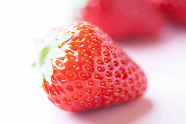 Rote Erdbeeren Aus Nächster Nähe Frische Erdbeeren — Stockfoto